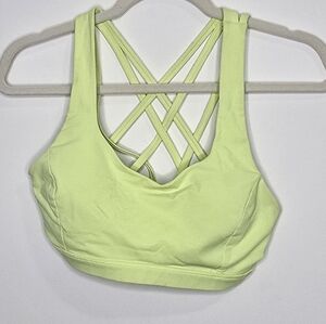 Lululemon Strappy Free To Be Serene Sports Bra Womens Size 8  green